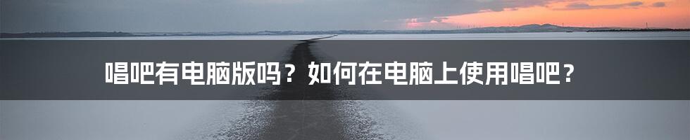 唱吧有电脑版吗？如何在电脑上使用唱吧？