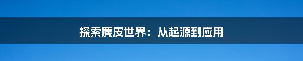 探索麂皮世界：从起源到应用