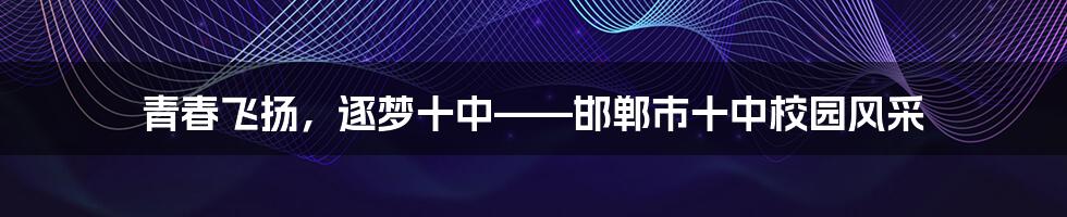 青春飞扬，逐梦十中——邯郸市十中校园风采