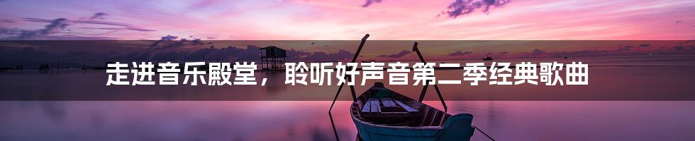 走进音乐殿堂，聆听好声音第二季经典歌曲