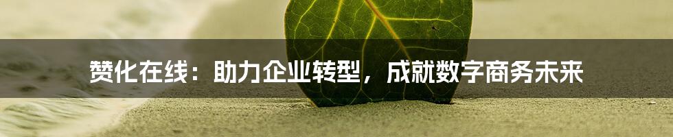 赞化在线：助力企业转型，成就数字商务未来