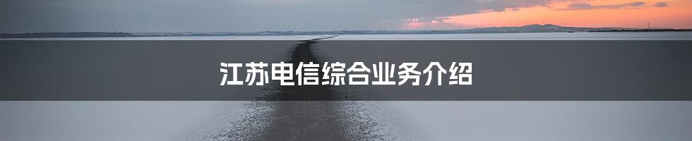 江苏电信综合业务介绍