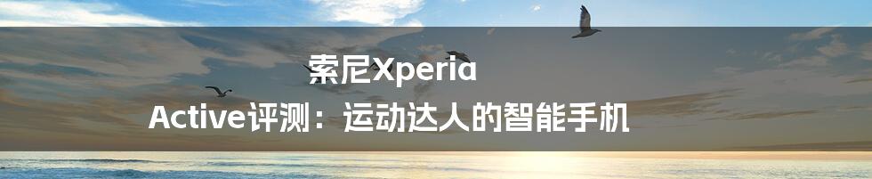 索尼Xperia Active评测：运动达人的智能手机