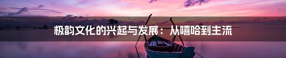 极韵文化的兴起与发展：从嘻哈到主流