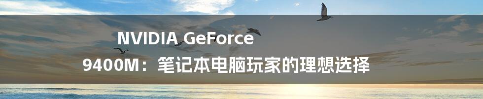 NVIDIA GeForce 9400M：笔记本电脑玩家的理想选择