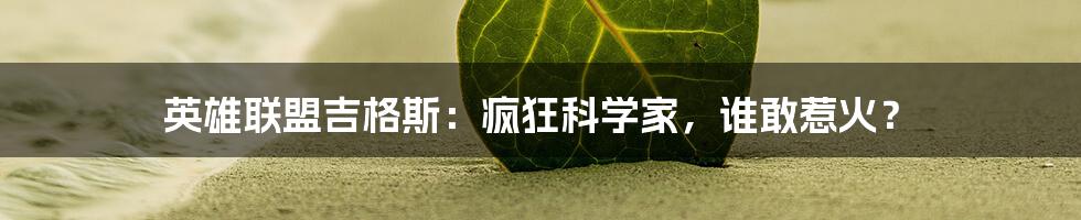 英雄联盟吉格斯：疯狂科学家，谁敢惹火？