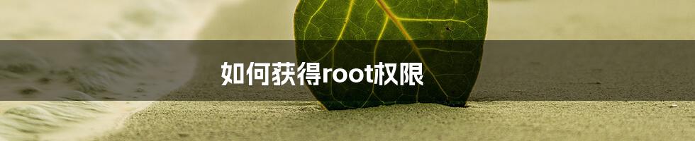 如何获得root权限