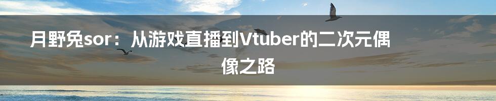 月野兔sor：从游戏直播到Vtuber的二次元偶像之路