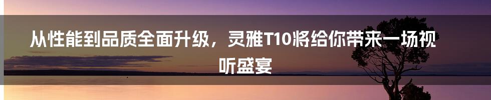 从性能到品质全面升级，灵雅T10将给你带来一场视听盛宴