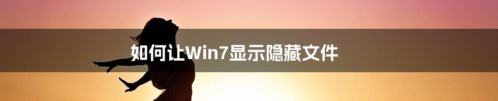 如何让Win7显示隐藏文件