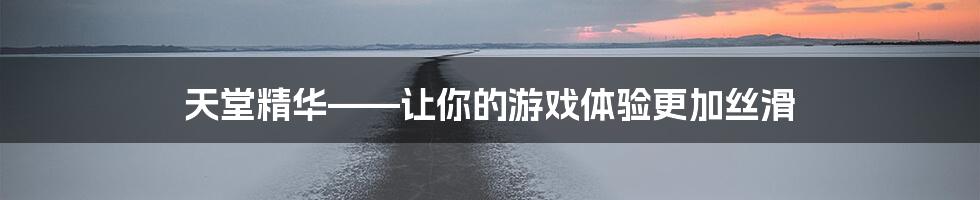 天堂精华——让你的游戏体验更加丝滑