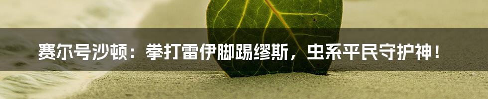 赛尔号沙顿：拳打雷伊脚踢缪斯，虫系平民守护神！