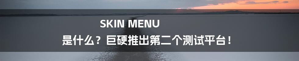 SKIN MENU 是什么？巨硬推出第二个测试平台！