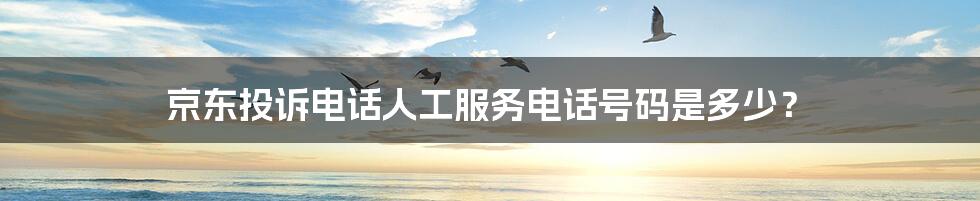 京东投诉电话人工服务电话号码是多少？