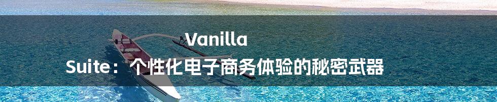 Vanilla Suite：个性化电子商务体验的秘密武器