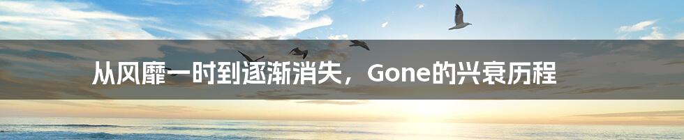 从风靡一时到逐渐消失，Gone的兴衰历程