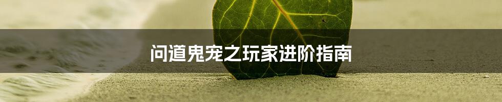 问道鬼宠之玩家进阶指南