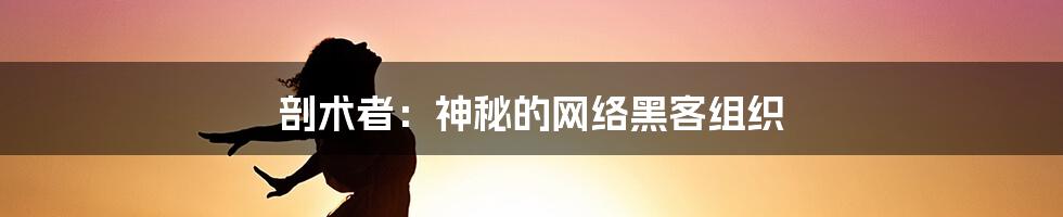 剖术者：神秘的网络黑客组织