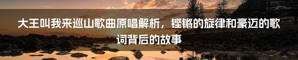 大王叫我来巡山歌曲原唱解析，铿锵的旋律和豪迈的歌词背后的故事