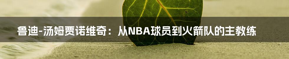 鲁迪-汤姆贾诺维奇：从NBA球员到火箭队的主教练