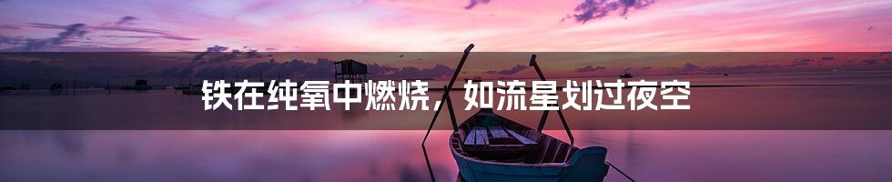 铁在纯氧中燃烧，如流星划过夜空