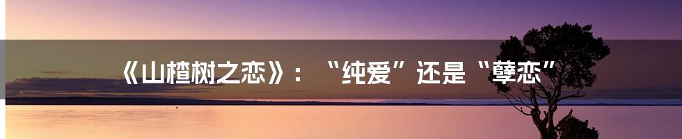 《山楂树之恋》：“纯爱”还是“孽恋”