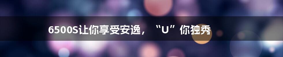 6500S让你享受安逸，“U”你独秀