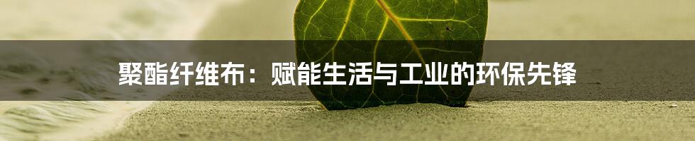 聚酯纤维布：赋能生活与工业的环保先锋