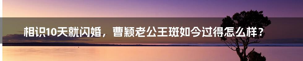 相识10天就闪婚，曹颖老公王斑如今过得怎么样？