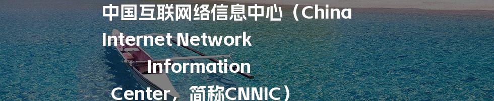 中国互联网络信息中心（China Internet Network Information Center，简称CNNIC）