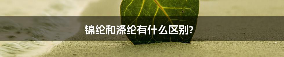 锦纶和涤纶有什么区别?