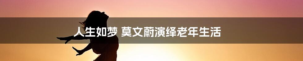 人生如梦 莫文蔚演绎老年生活