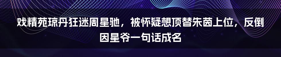 戏精苑琼丹狂迷周星驰，被怀疑想顶替朱茵上位，反倒因星爷一句话成名