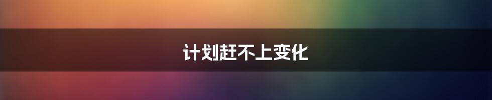 计划赶不上变化