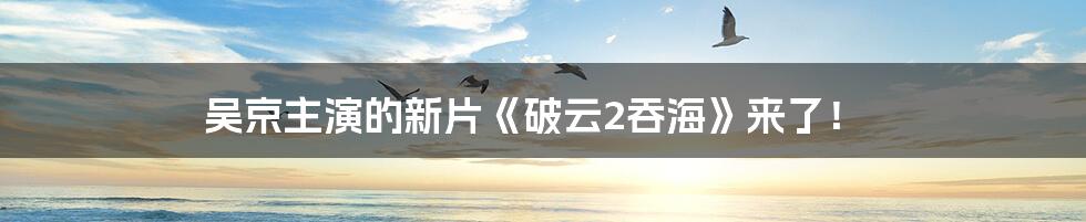 吴京主演的新片《破云2吞海》来了！