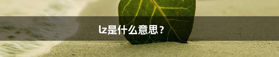 lz是什么意思？