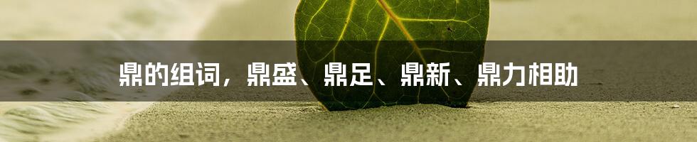 鼎的组词，鼎盛、鼎足、鼎新、鼎力相助