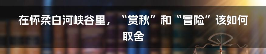 在怀柔白河峡谷里，“赏秋”和“冒险”该如何取舍