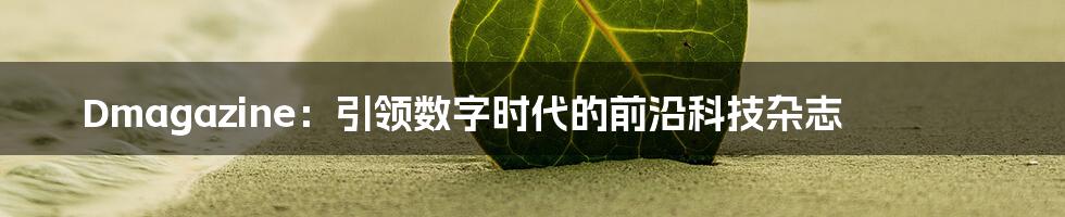 Dmagazine：引领数字时代的前沿科技杂志