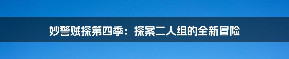 妙警贼探第四季：探案二人组的全新冒险