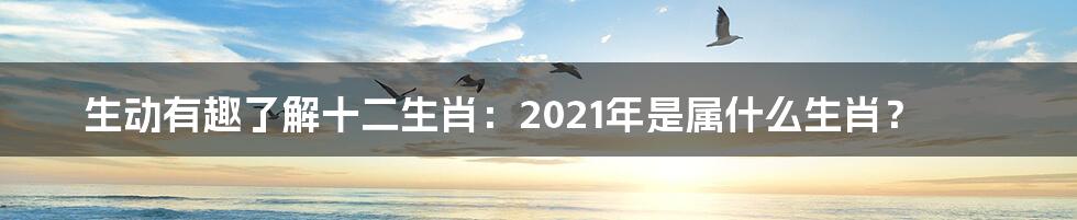 生动有趣了解十二生肖：2021年是属什么生肖？