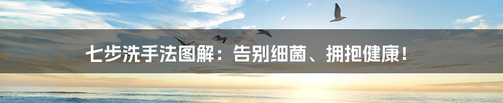 七步洗手法图解：告别细菌、拥抱健康！