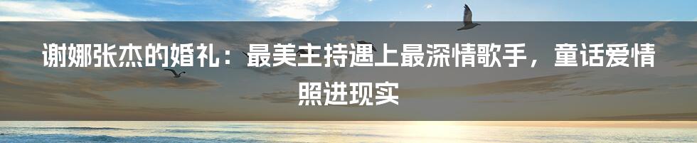 谢娜张杰的婚礼：最美主持遇上最深情歌手，童话爱情照进现实