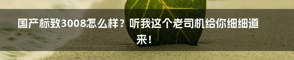 国产标致3008怎么样？听我这个老司机给你细细道来！