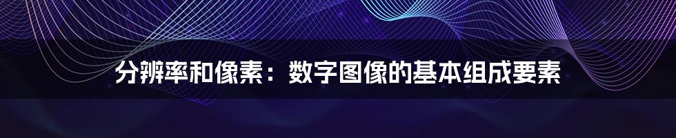 分辨率和像素：数字图像的基本组成要素