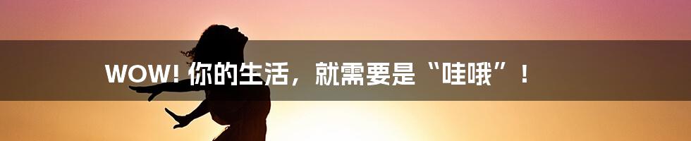 WOW! 你的生活，就需要是“哇哦”！