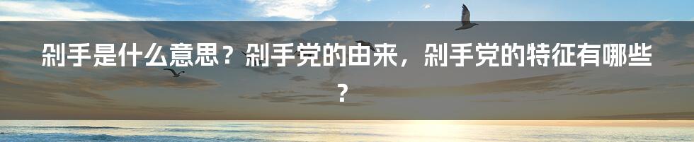 剁手是什么意思？剁手党的由来，剁手党的特征有哪些？