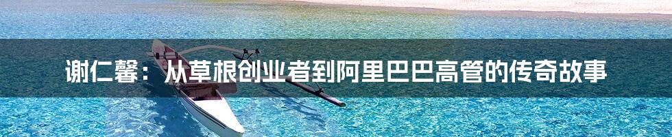 谢仁馨：从草根创业者到阿里巴巴高管的传奇故事