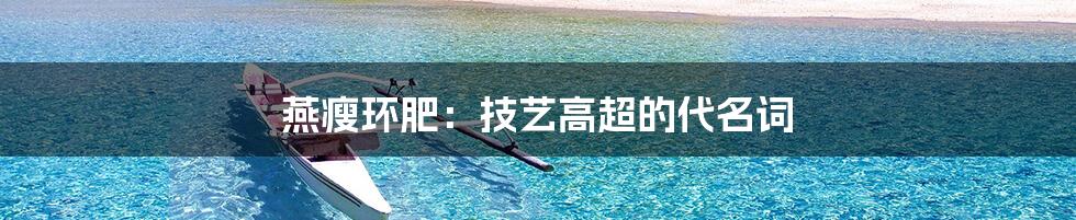 燕瘦环肥：技艺高超的代名词