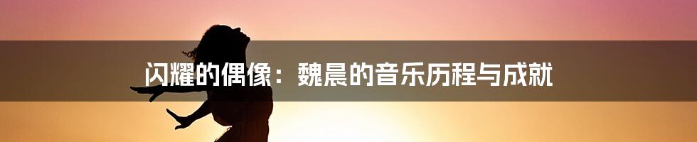 闪耀的偶像：魏晨的音乐历程与成就